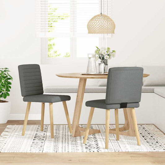 Modern Dark Grey Dining Chairs Set of 2 with Cushioned Seats – Shop Without Limits