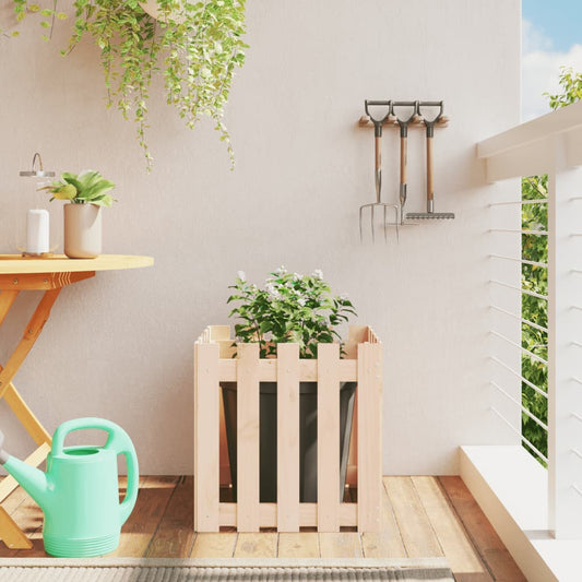 Wooden Garden Planter Box with Picket Fence Design – Shop Without Limits
