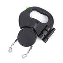 Retractable Dual Dog Leash with 360° Swivel & LED Light