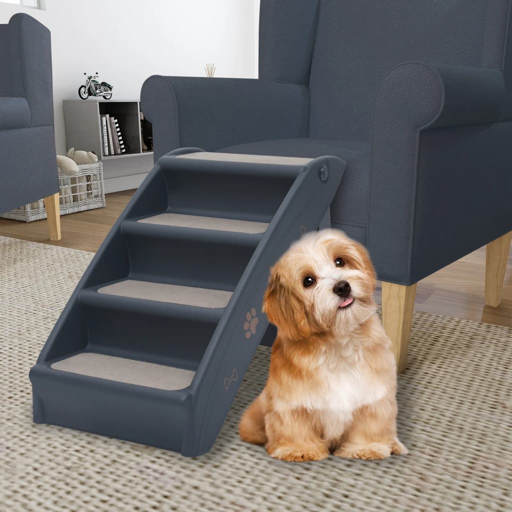 Hundetreppe Dunkelgrau
