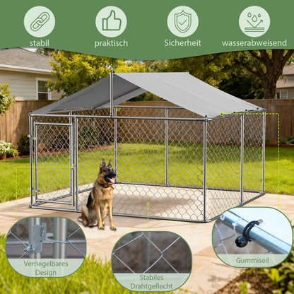 Outdoor-Hundezwinger 230x230x117 cm