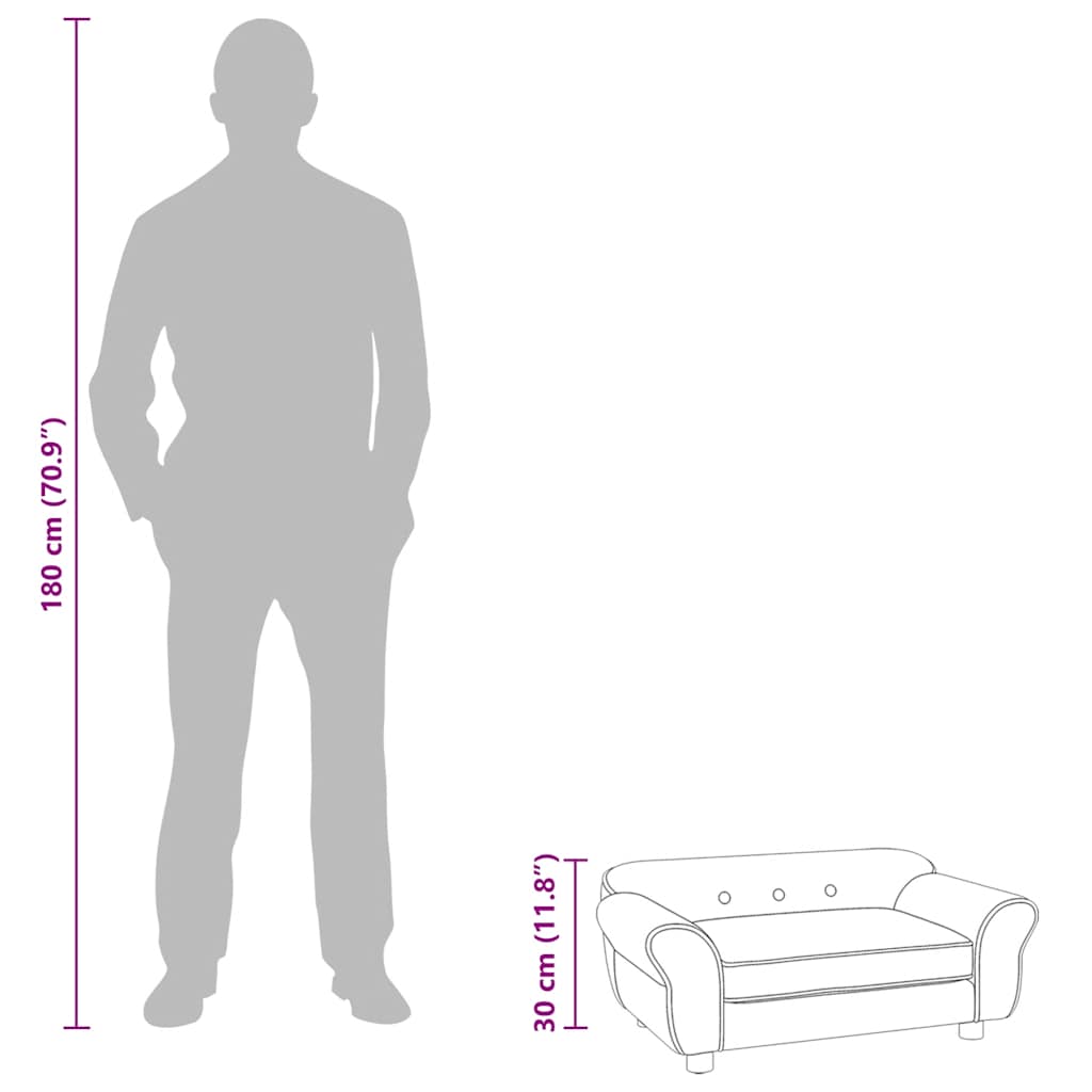 Hundesofa Plüsch 72 cm