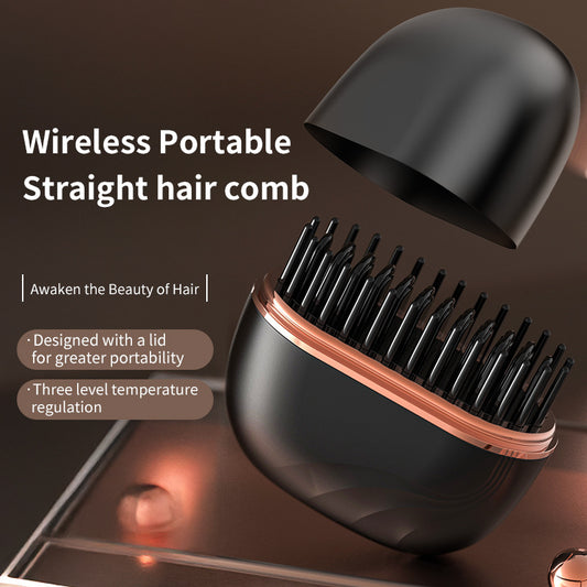 Mini Cordless Hair Straightening Comb – Portable Styling, Smooth Finish – Shop Without Limits