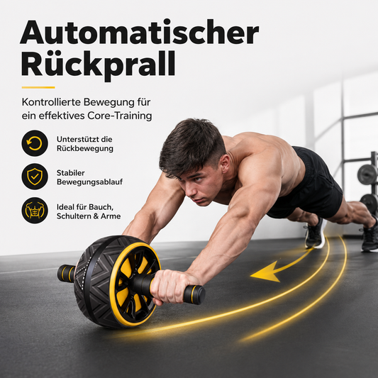 Leises Bauchtrainer-Rad mit Kniepad für Core- & Bauchmuskeltraining