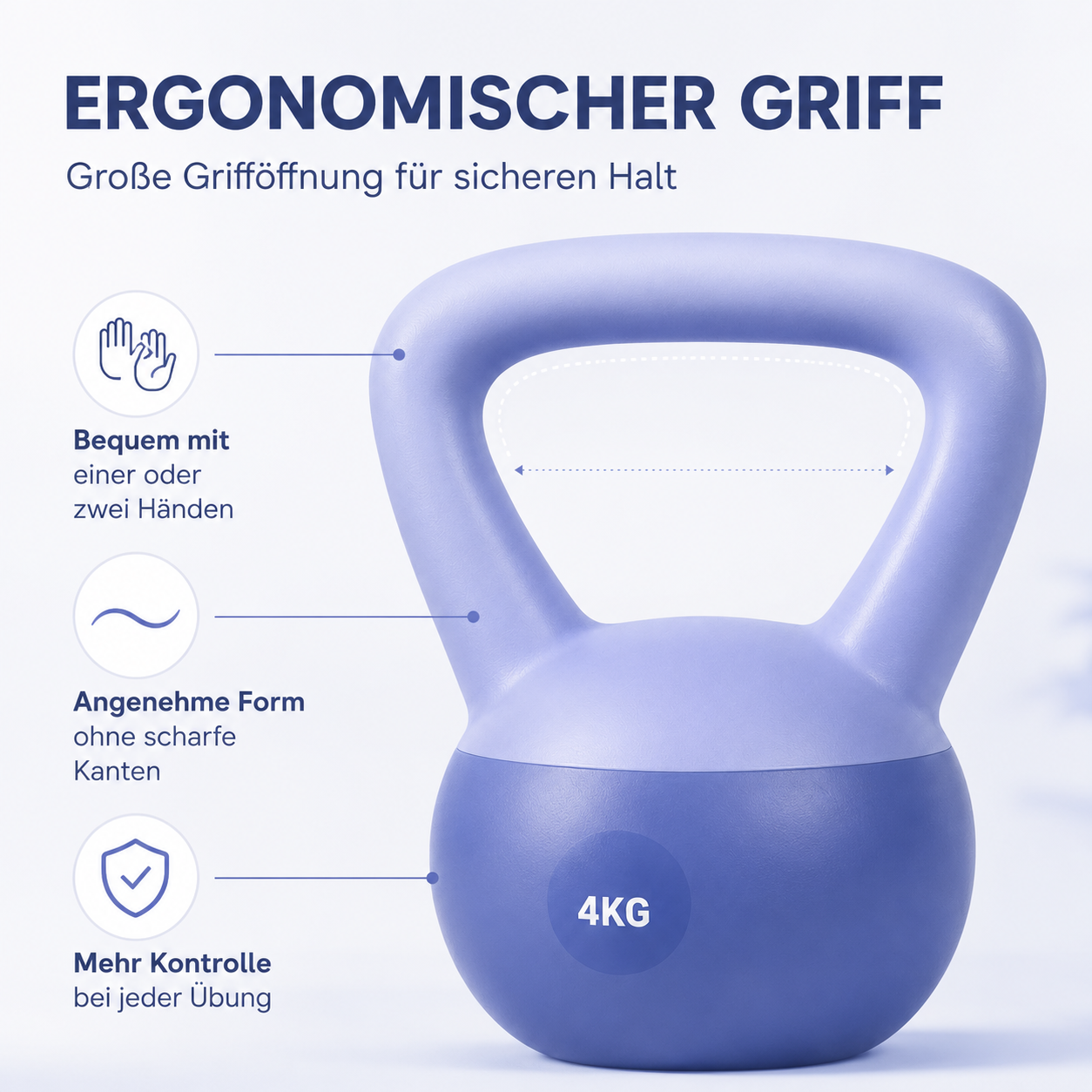 Damen-Kettlebell für Krafttraining, Straffung & Ganzkörper-Workouts zu Hause