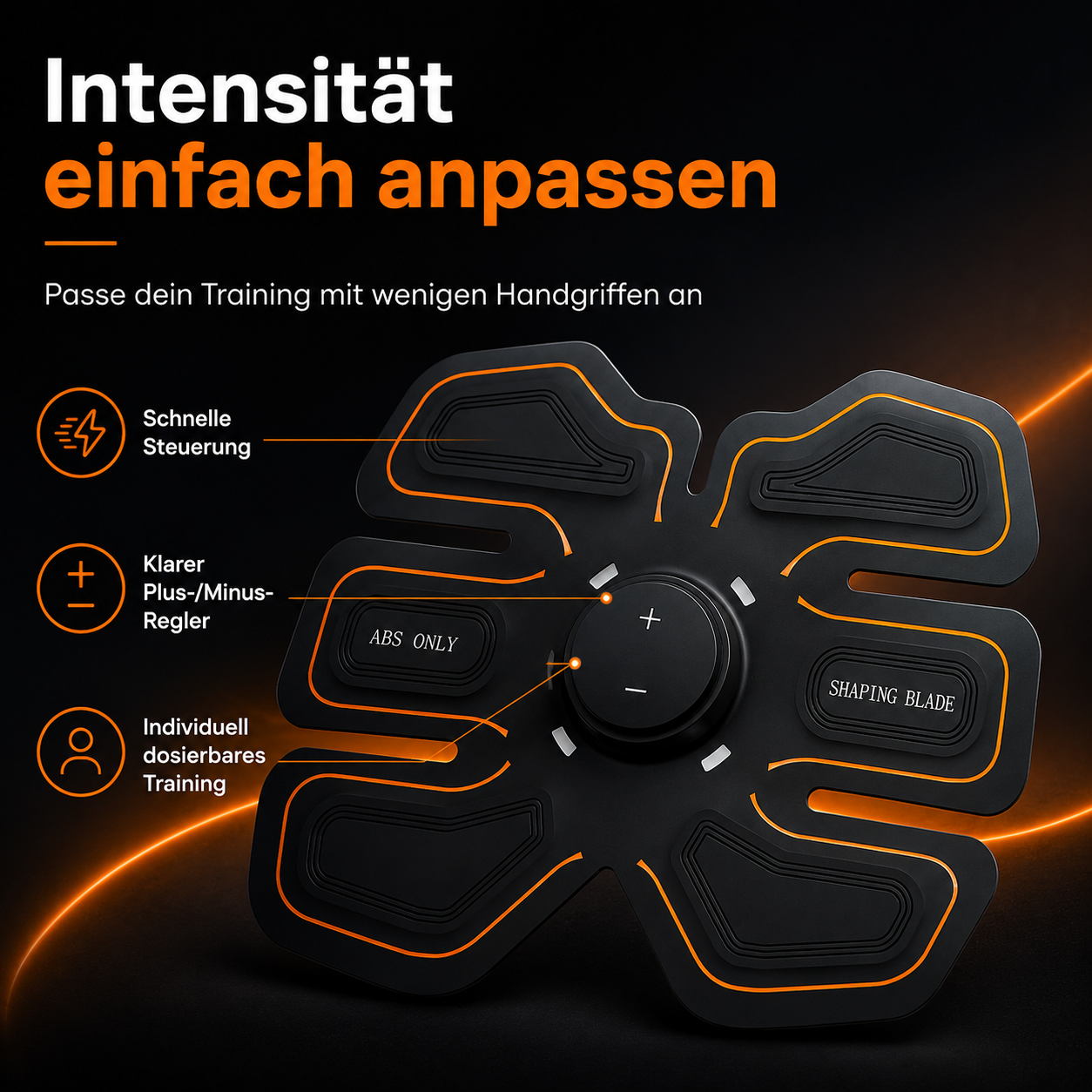 Abdominal muscle fitness device for core training & tummy tuck at home