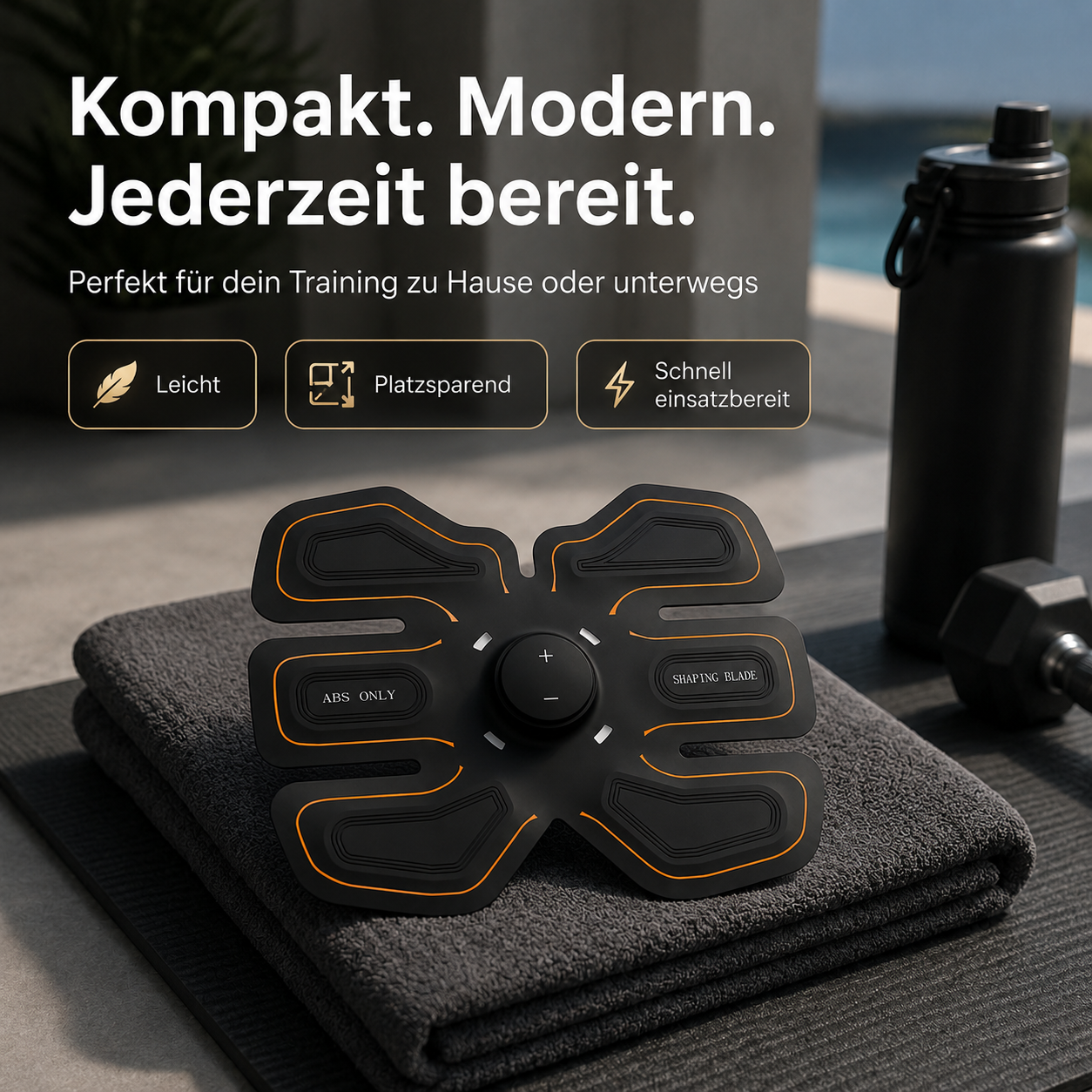 Abdominal muscle fitness device for core training & tummy tuck at home
