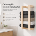 Wandmontierter Handtuchhalter aus massivem Kiefernholz für das Badezimmer