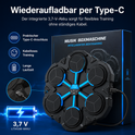 Bluetooth music boxing target with LED lights for home workouts