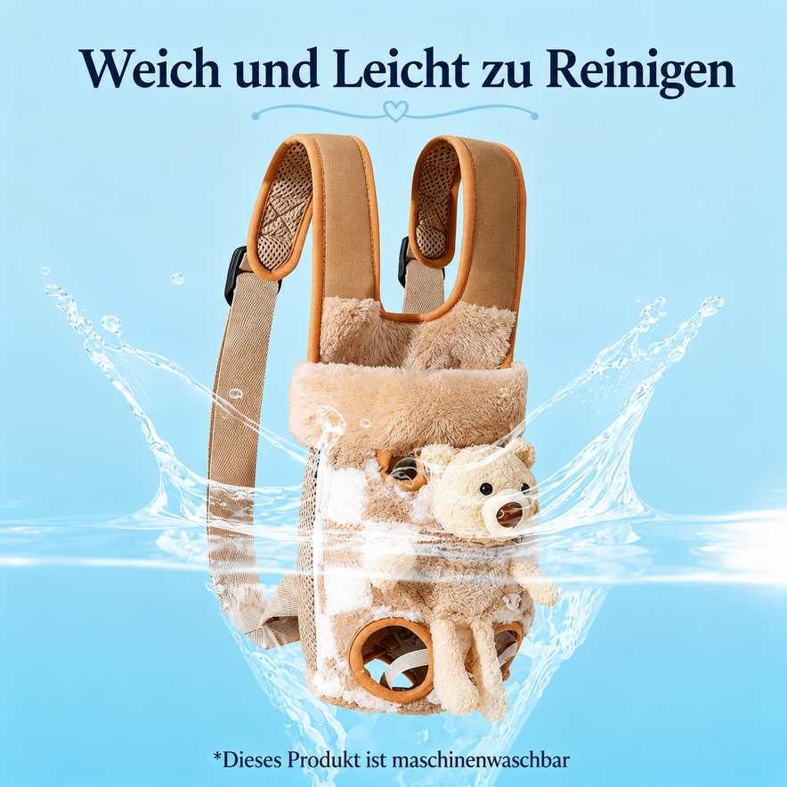 Fleece Hundetragetasche Rucksack | Vorne-Tragetasche für kleine Hunde und Katzen