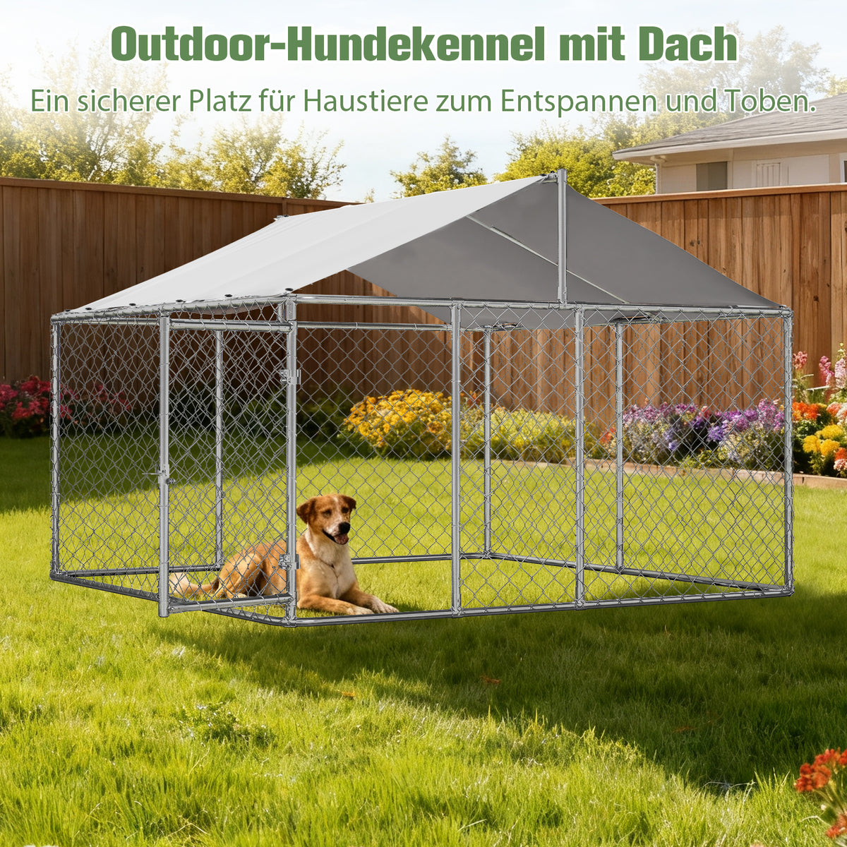 Outdoor-Hundezwinger 230x230x117 cm