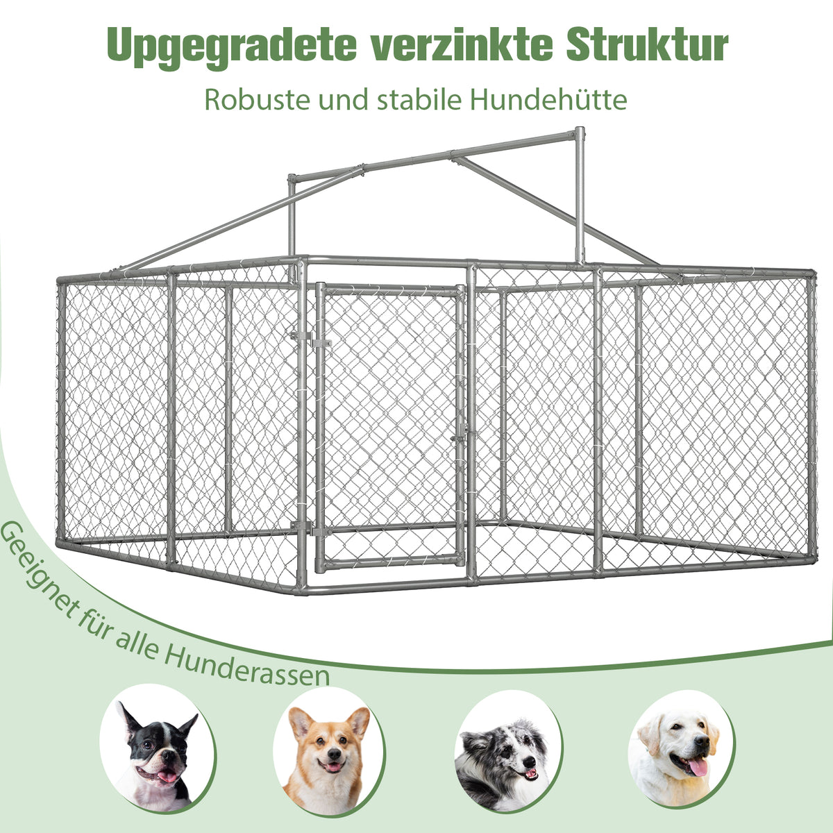 Outdoor-Hundezwinger 230x230x117 cm